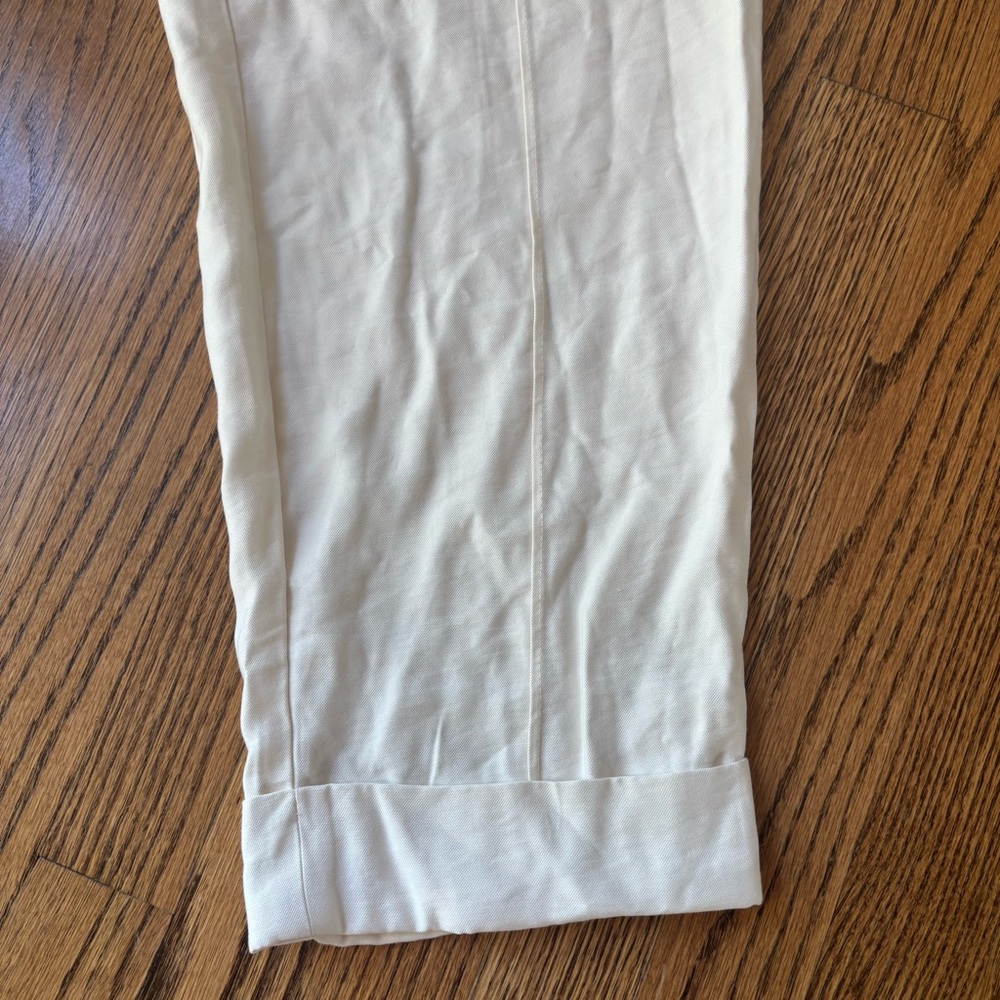 A New Day Cream High-Rise Slim Fit Pintuck Ankle Pant Womens 12 r Cuffed Hem nwt - Picture 6 of 9